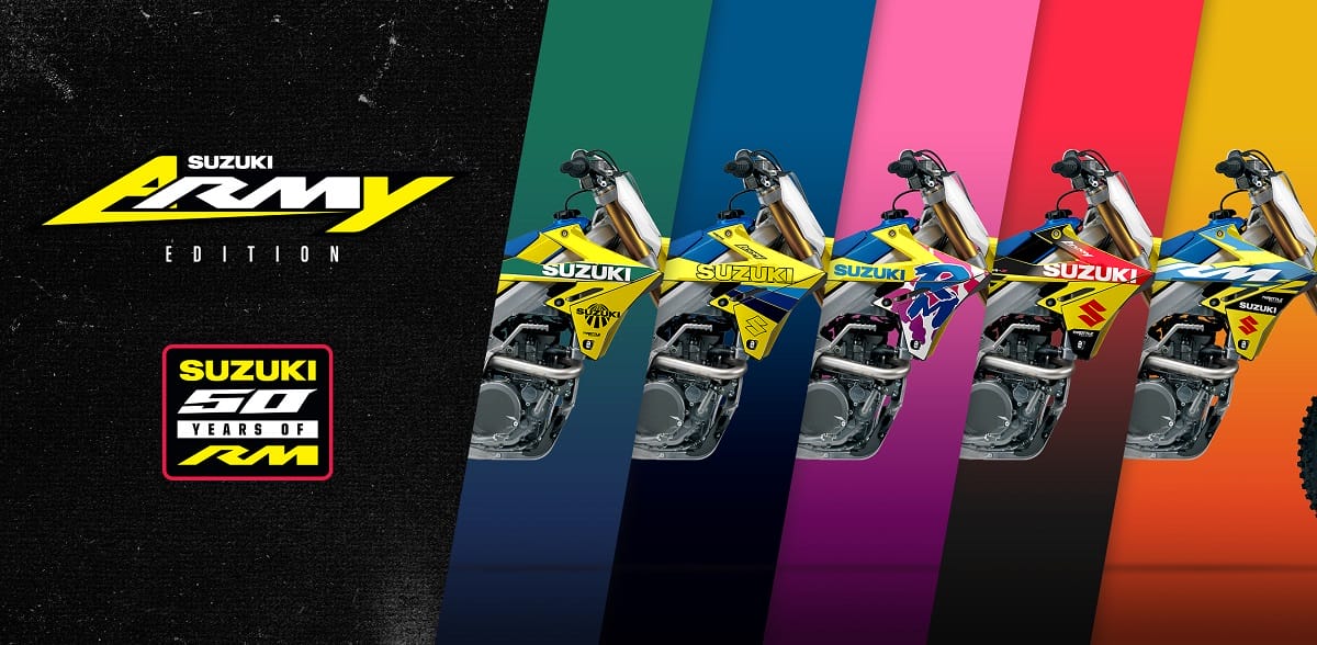 Suzuki assinala 50 anos no motocross com edições especiais da RM