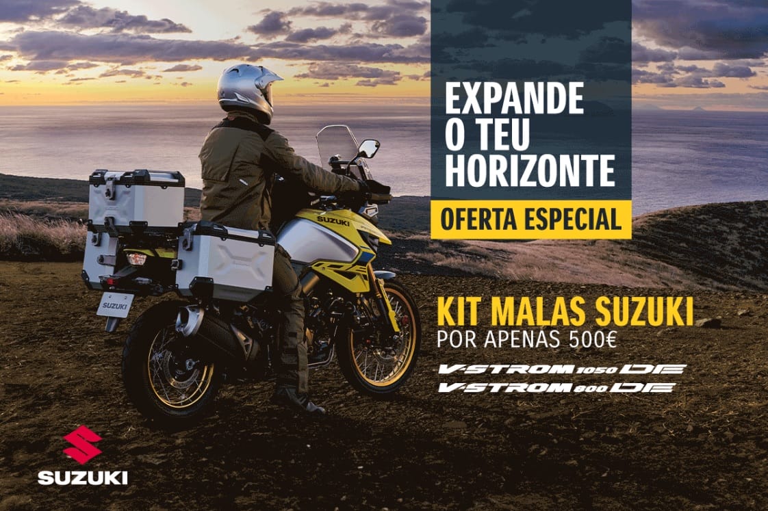 Suzuki V-Strom com oferta especial imperdível de três malas