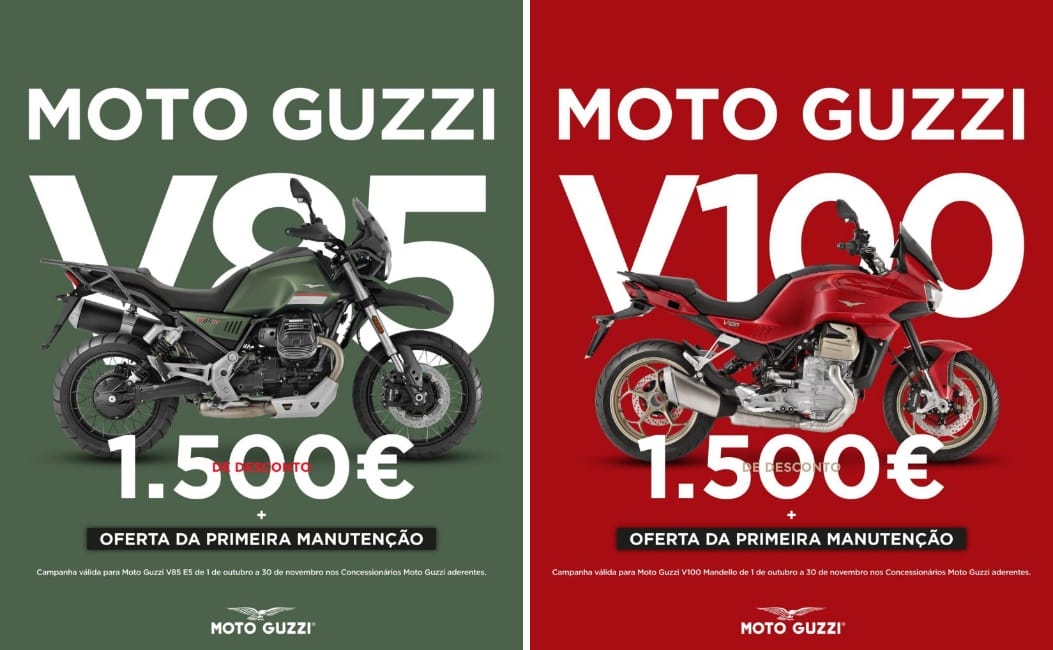 Moto Guzzi lança campanha promocional para V100 Mandello e versão S, bem como para a V85 E5